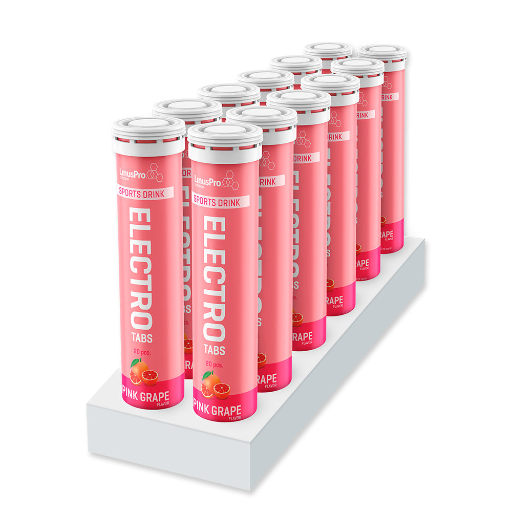 LinusPro Elektrolyt Tabs - Pink Grapefruit - 12 x 20 tabs