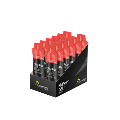 PurePower Energy Gel - 12 x 40g - Jordbær Lime med koffein
